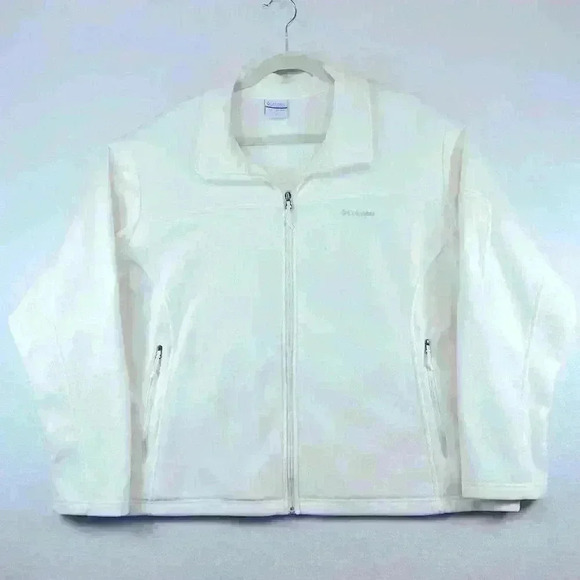 Columbia Fleece Jacket Plus Size 3X Ivory - Picture 2 of 7